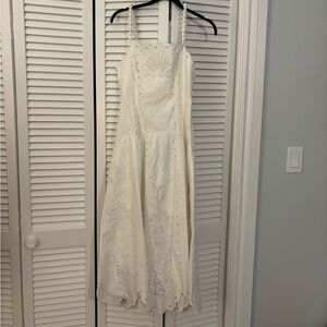 FARM Rio Off-White Richelieu Lenzing™ Ecovero™ Euroflax™ Midi Dress